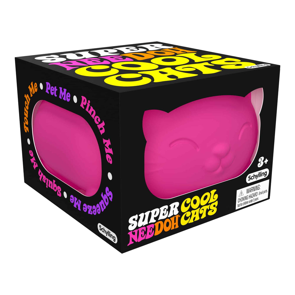 Fun Fidget Monster Super NeeDoh Cool Cats | Select Opal Prairie - Cute Animal-Shaped NeeDoh Fidget Toy for Kids - Surprise Me! (Random Color)