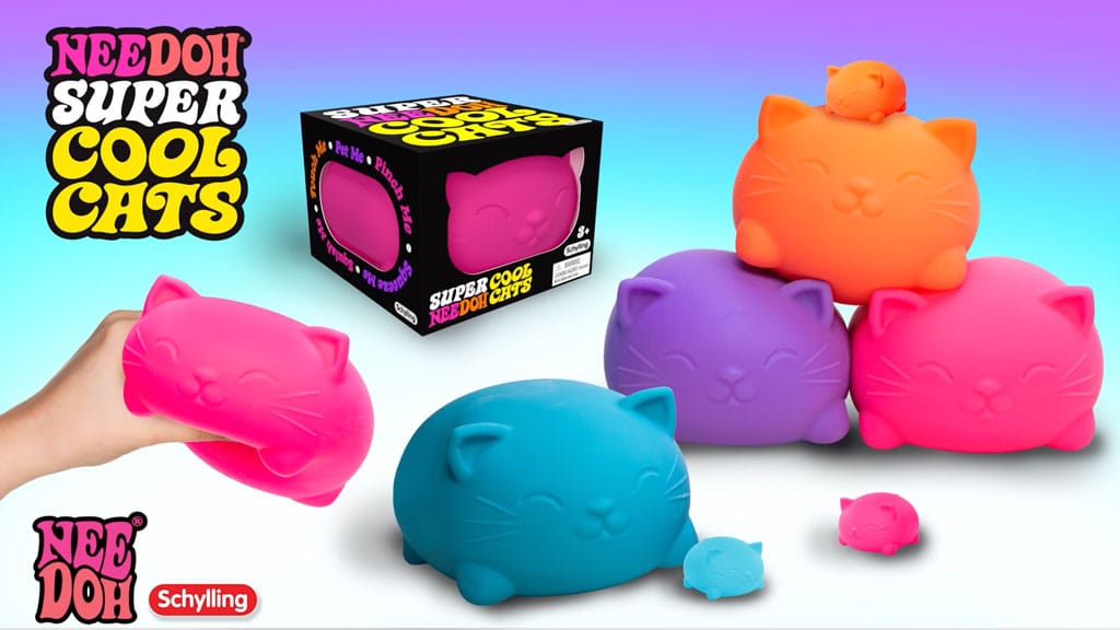Fun Fidget Monster Super NeeDoh Cool Cats | Select Opal Prairie - Cute Animal-Shaped NeeDoh Fidget Toy for Kids Detail