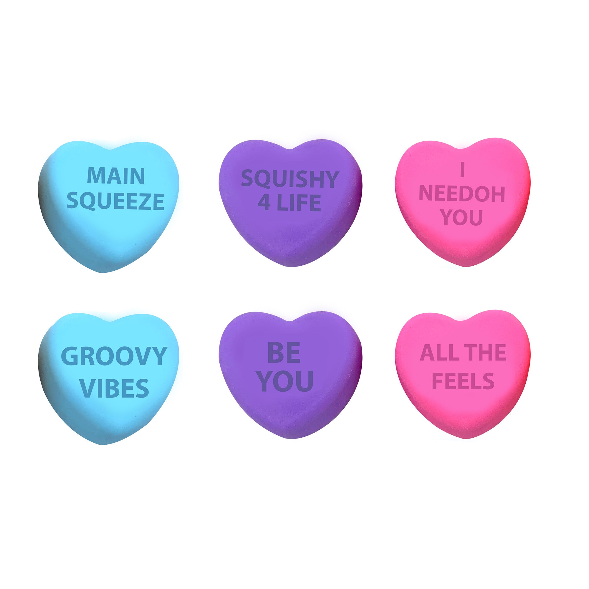 Playful Geometric NeeDoh Color Change Squeeze Heart | Reserve Opal Summit - Squishy Dohnut Sweet Treat Shaped Stress Toy - Surprise Me! (Random Color)