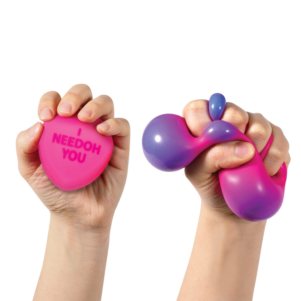 Playful Geometric NeeDoh Color Change Squeeze Heart | Reserve Opal Summit - Squishy Dohnut Sweet Treat Shaped Stress Toy Detail