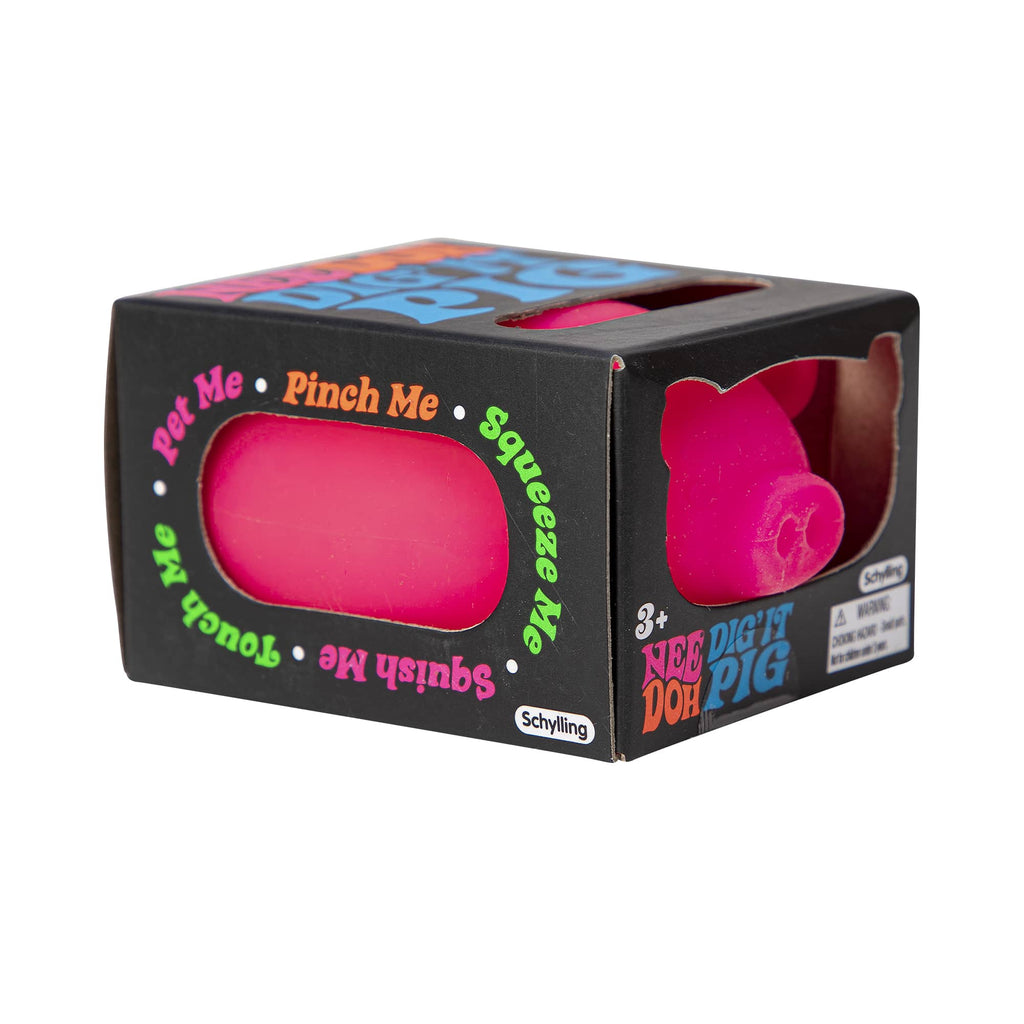 Adorable Character NeeDoh Dig’ It Pig | Select Velvet Canopy - Purrfect Cat Squishy Character Stress Toy Detail