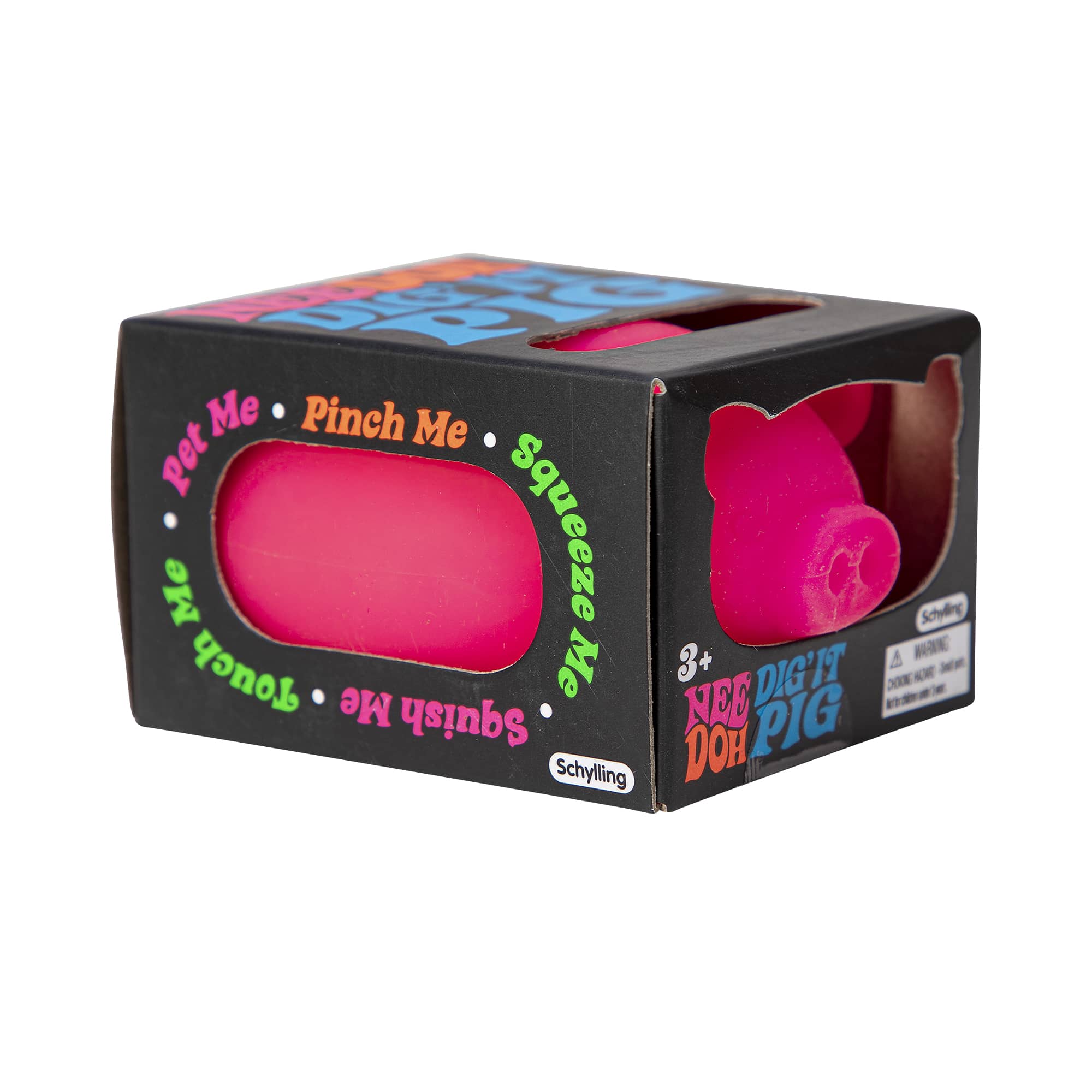 Adorable Character NeeDoh Dig’ It Pig | Select Velvet Canopy - Purrfect Cat Squishy Character Stress Toy Detail