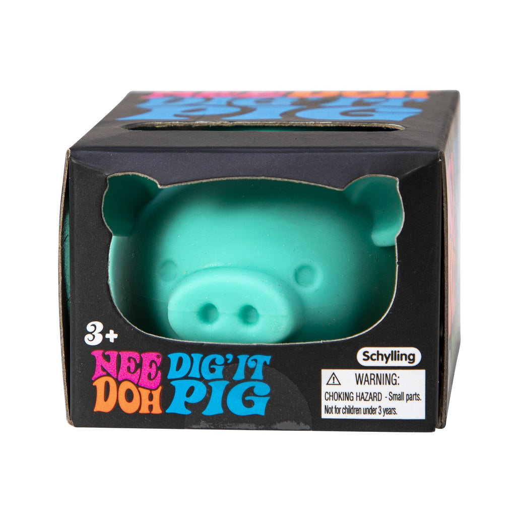 Adorable Character NeeDoh Dig’ It Pig | Select Velvet Canopy - Purrfect Cat Squishy Character Stress Toy Detail