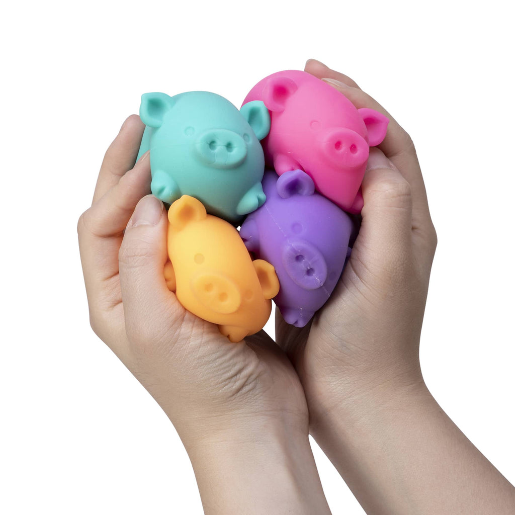 Adorable Character NeeDoh Dig’ It Pig | Select Velvet Canopy - Purrfect Cat Squishy Character Stress Toy Detail
