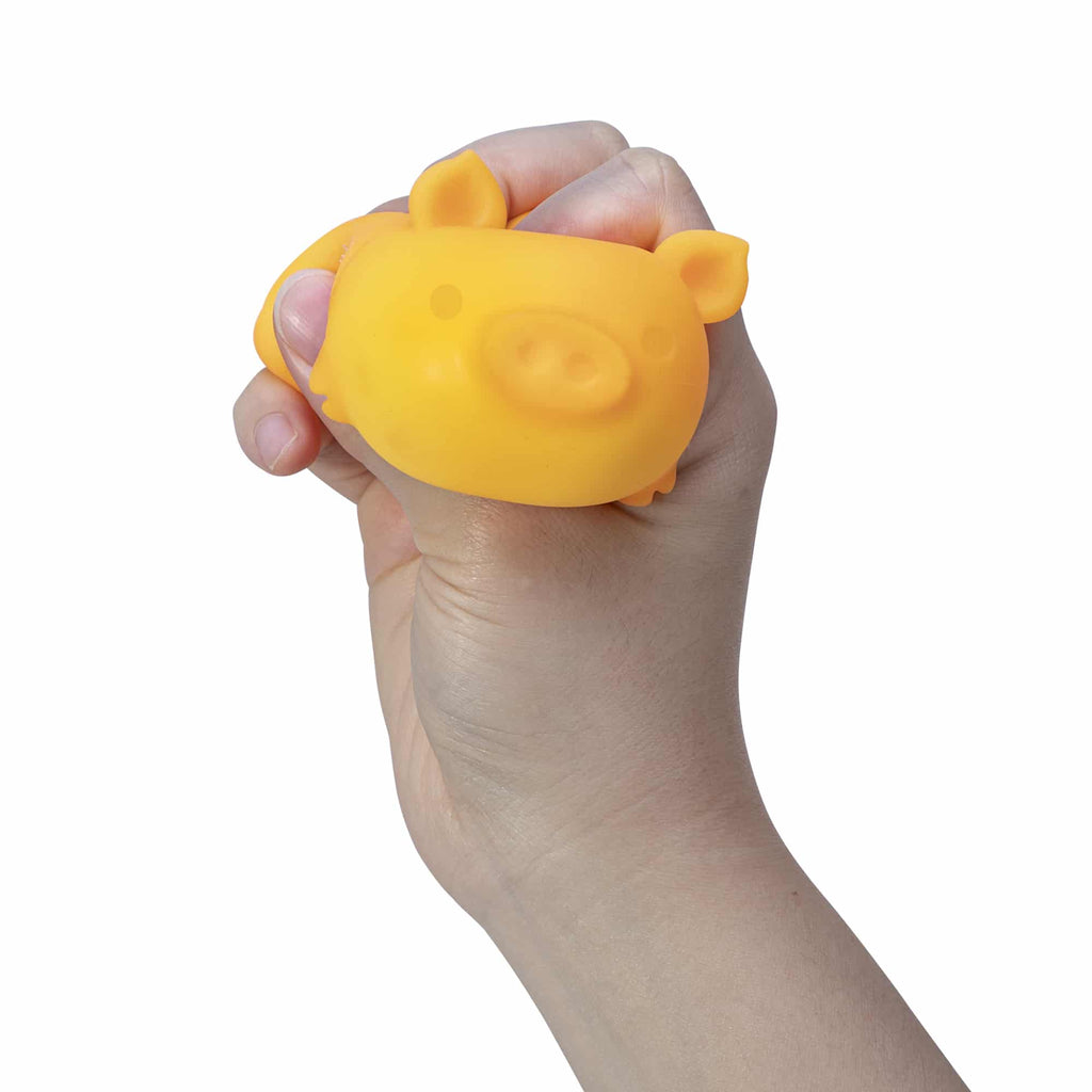 Adorable Character NeeDoh Dig’ It Pig | Select Velvet Canopy - Purrfect Cat Squishy Character Stress Toy Detail