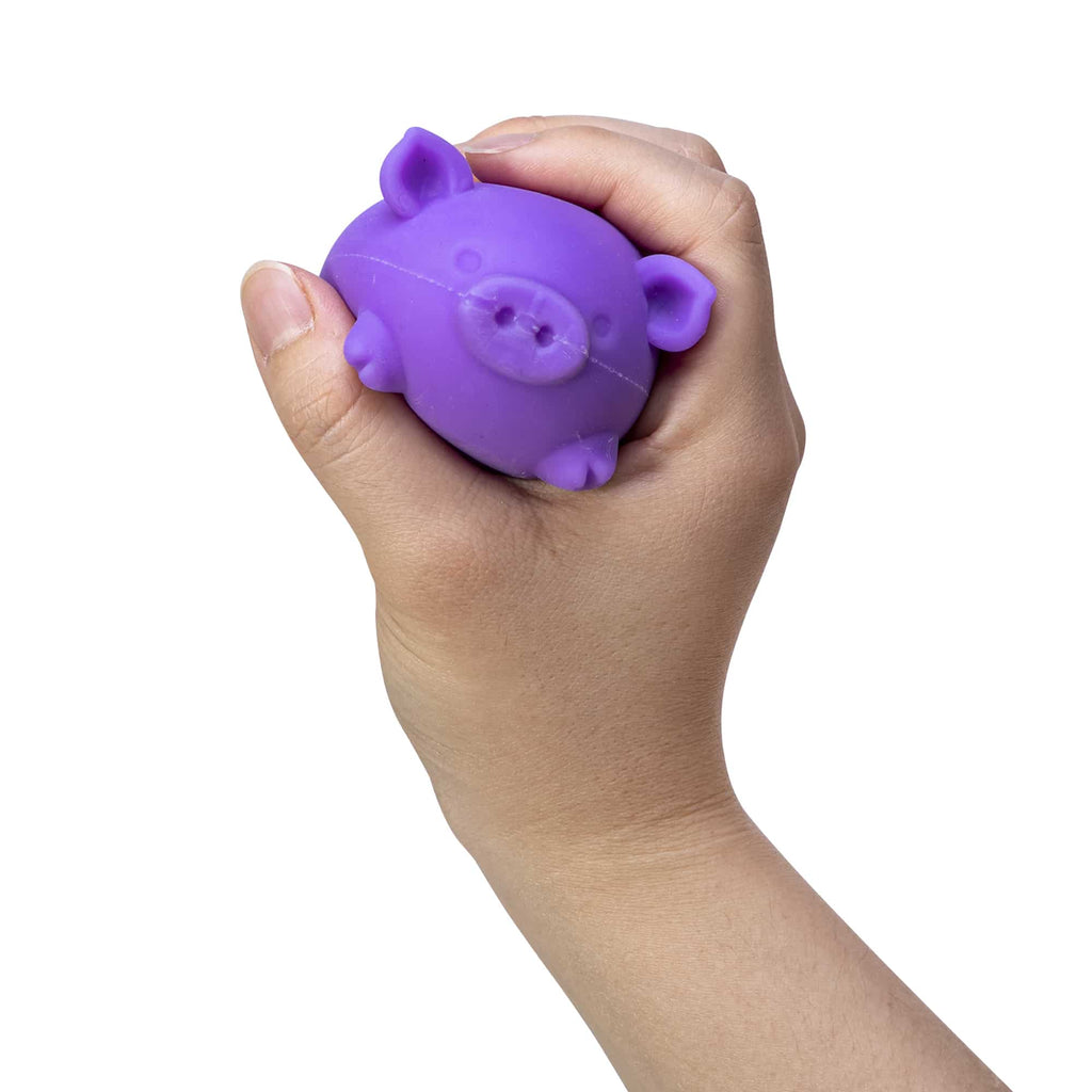Adorable Character NeeDoh Dig’ It Pig | Select Velvet Canopy - Purrfect Cat Squishy Character Stress Toy Detail