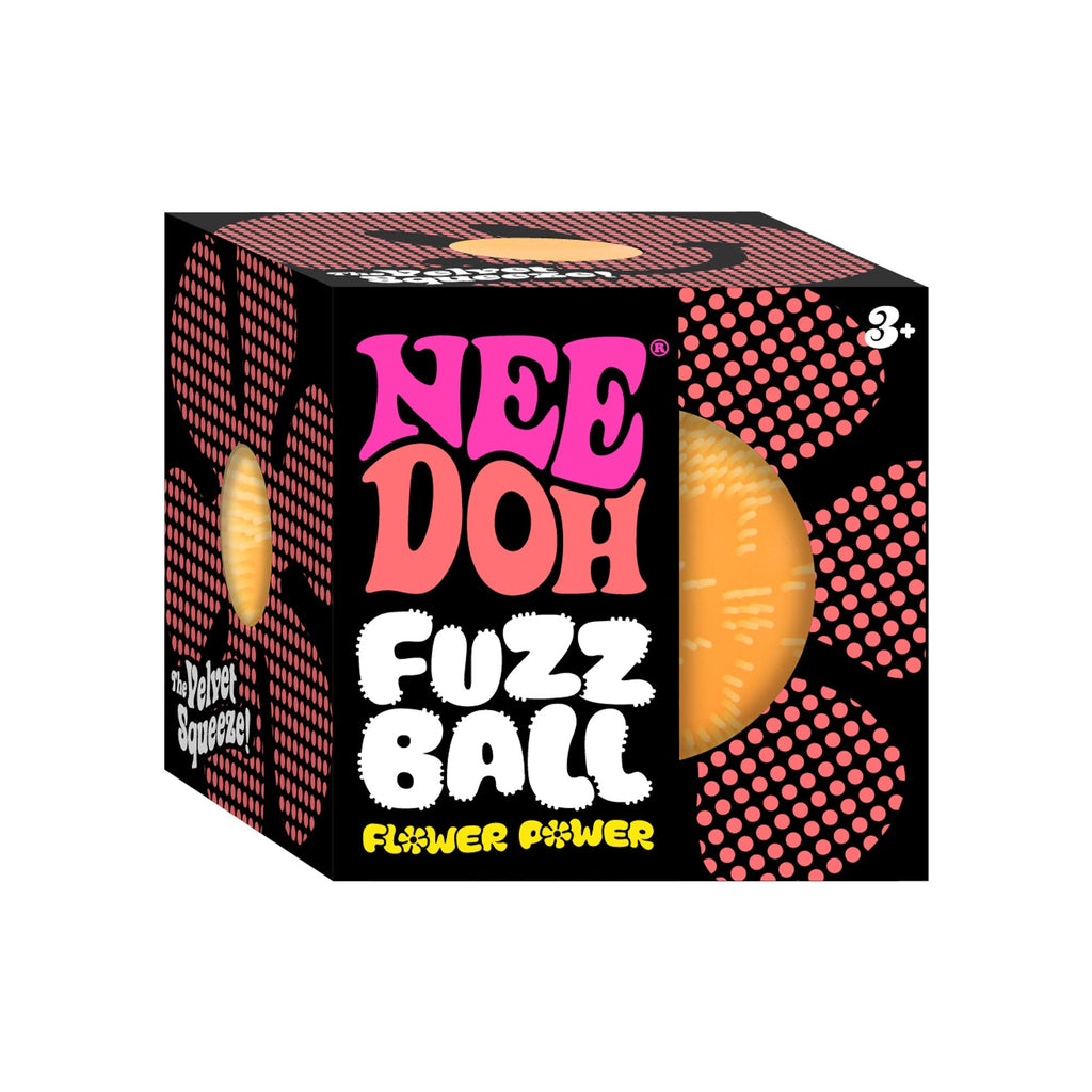 Shaggy Tactile NeeDoh Fuzz Ball Flower Power | Signature Elm Point - Fuzzy Flocked Textured Sensory Fidget Ball Detail