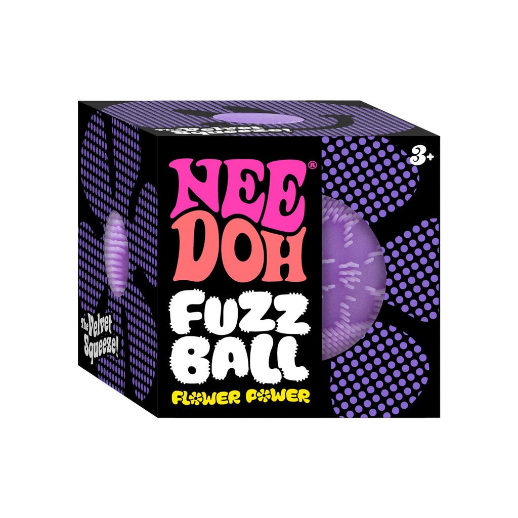 Shaggy Tactile NeeDoh Fuzz Ball Flower Power | Signature Elm Point - Fuzzy Flocked Textured Sensory Fidget Ball Detail