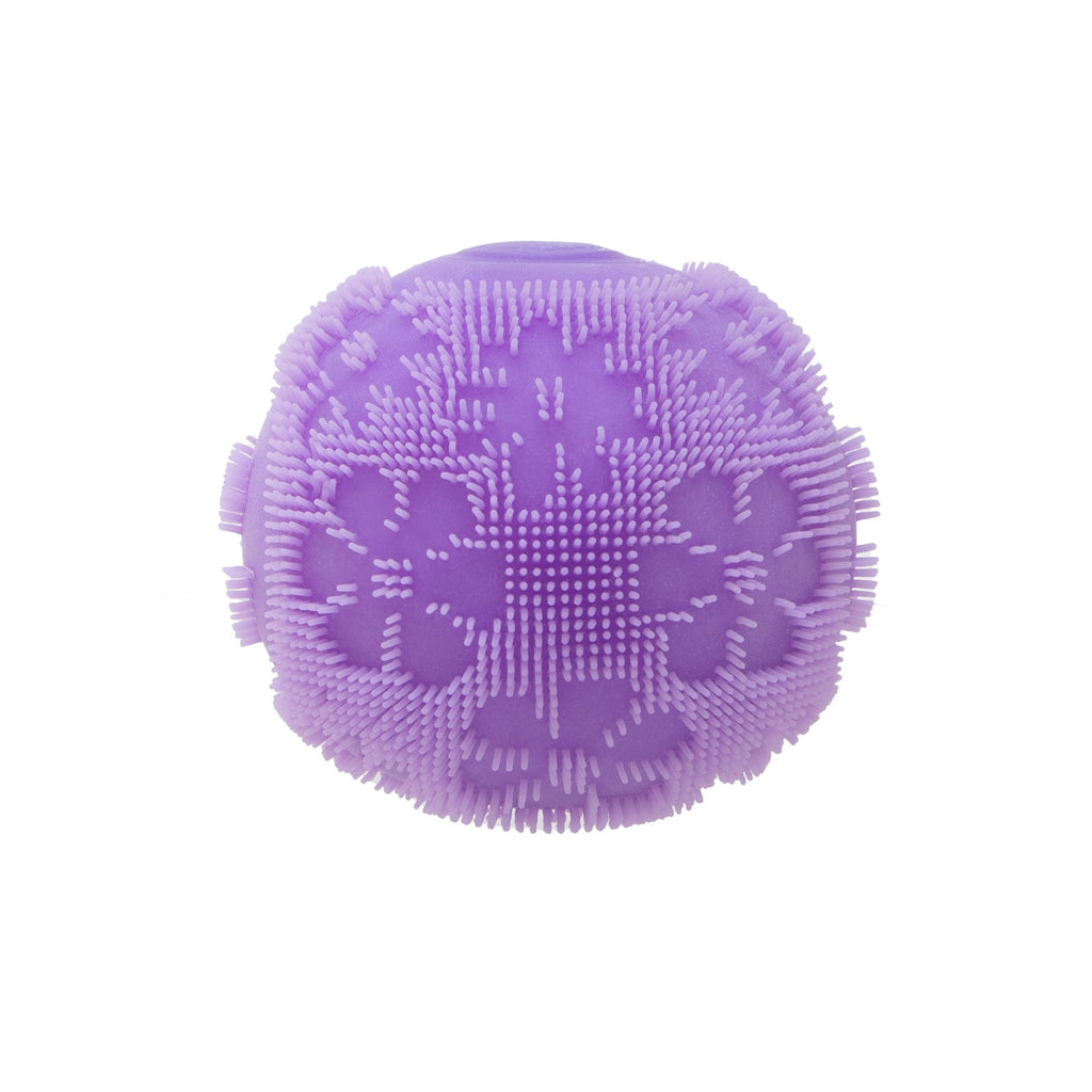 Shaggy Tactile NeeDoh Fuzz Ball Flower Power | Signature Elm Point - Fuzzy Flocked Textured Sensory Fidget Ball Detail