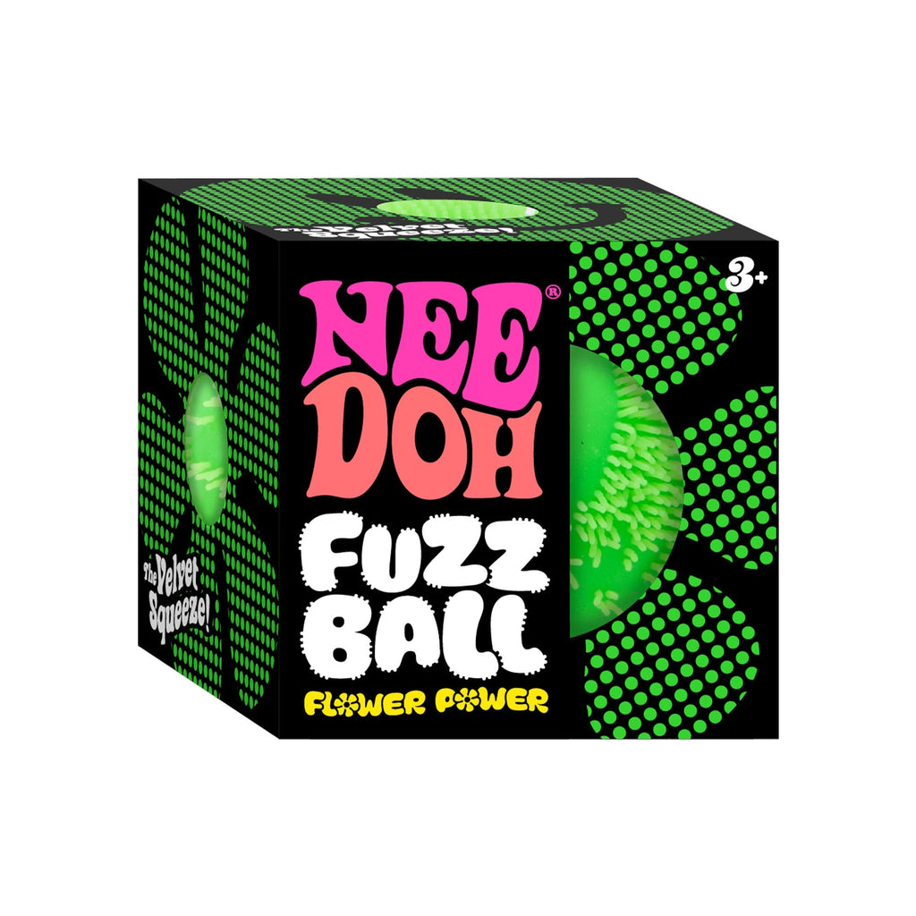 Shaggy Tactile NeeDoh Fuzz Ball Flower Power | Signature Elm Point - Fuzzy Flocked Textured Sensory Fidget Ball Detail