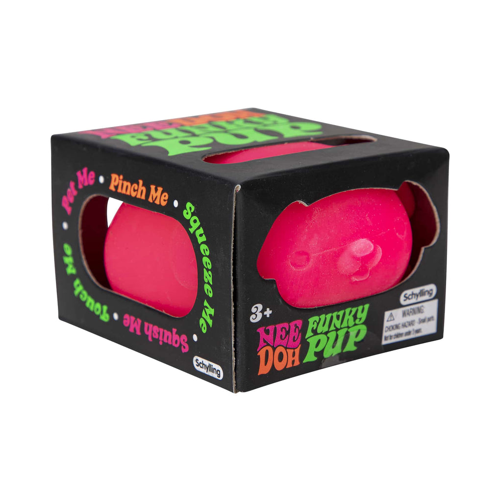 Purrfectly Squishy NeeDoh Funky Pup | Collection Canyon Shore - Collectible Shaggy Monster Squishable Toy Detail