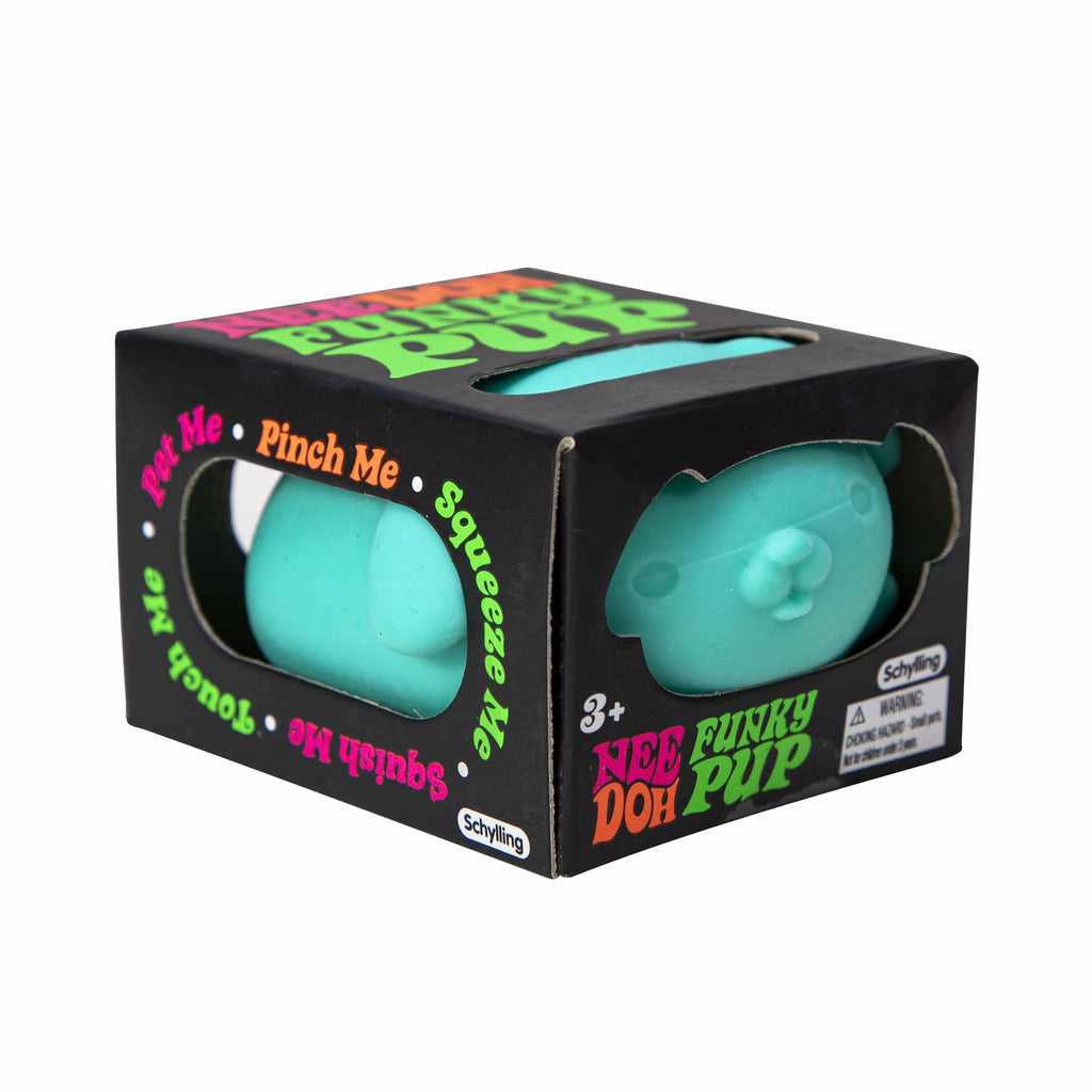 Purrfectly Squishy NeeDoh Funky Pup | Collection Canyon Shore - Collectible Shaggy Monster Squishable Toy Detail