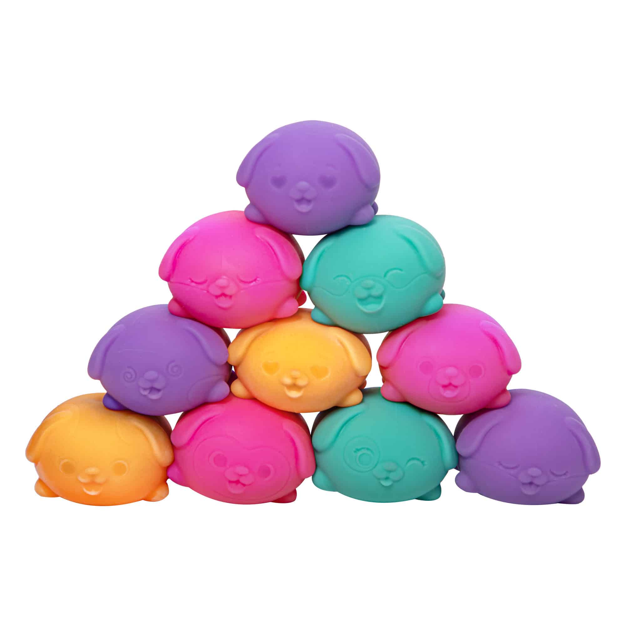 Portable Teenie Teenie NeeDoh Funky Pup | Edition Copper Bloom - Micro Squishy Sensory Balls Multi-Pack Value Detail