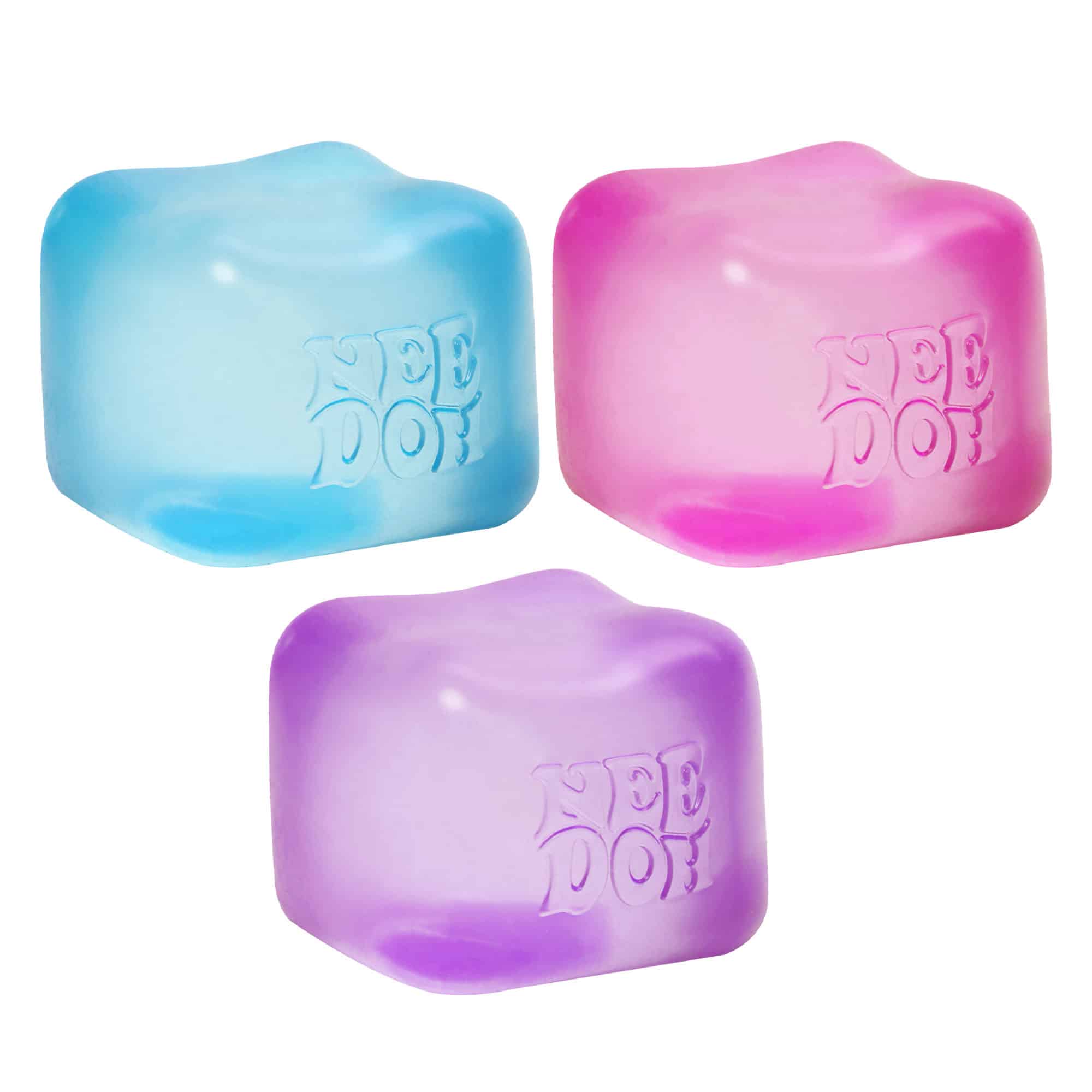 Squishable Nice Cube NeeDoh Nice Cube | Series Elm Bridge - 3-Piece Assorted Nice Cubes Pack for Fidgeting Detail