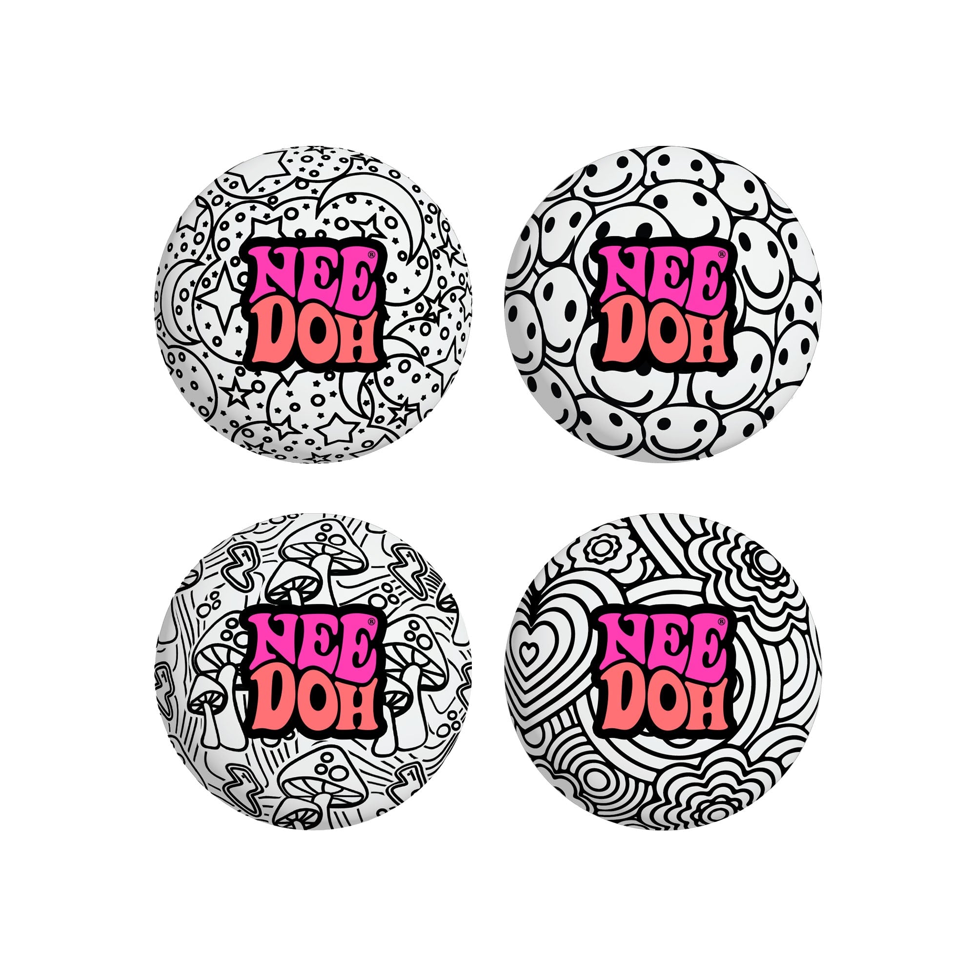 Fuzzy Flocked NeeDoh Press-Doh | Select Oak Terrace - Spiky Textured Groovy Glob for Sensory Therapy - Default Title