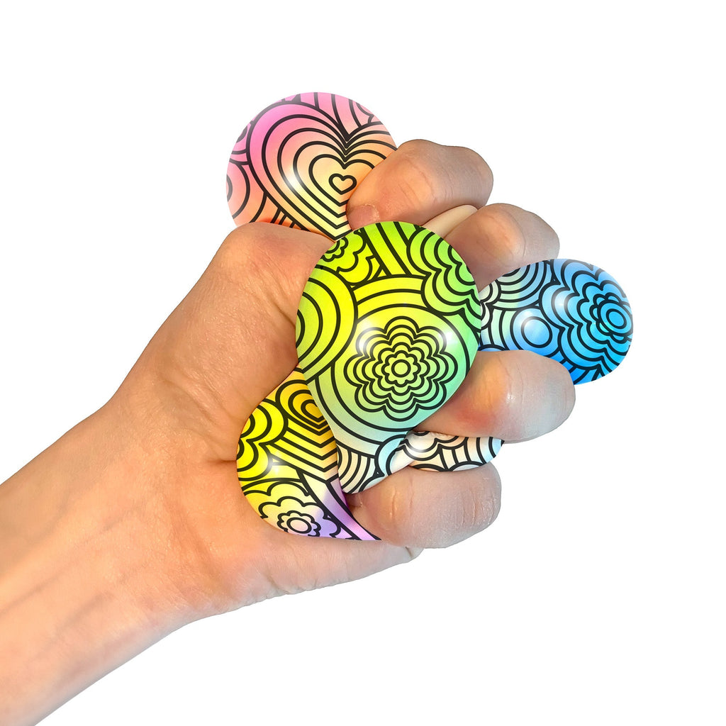 Fuzzy Flocked NeeDoh Press-Doh | Select Oak Terrace - Spiky Textured Groovy Glob for Sensory Therapy Detail