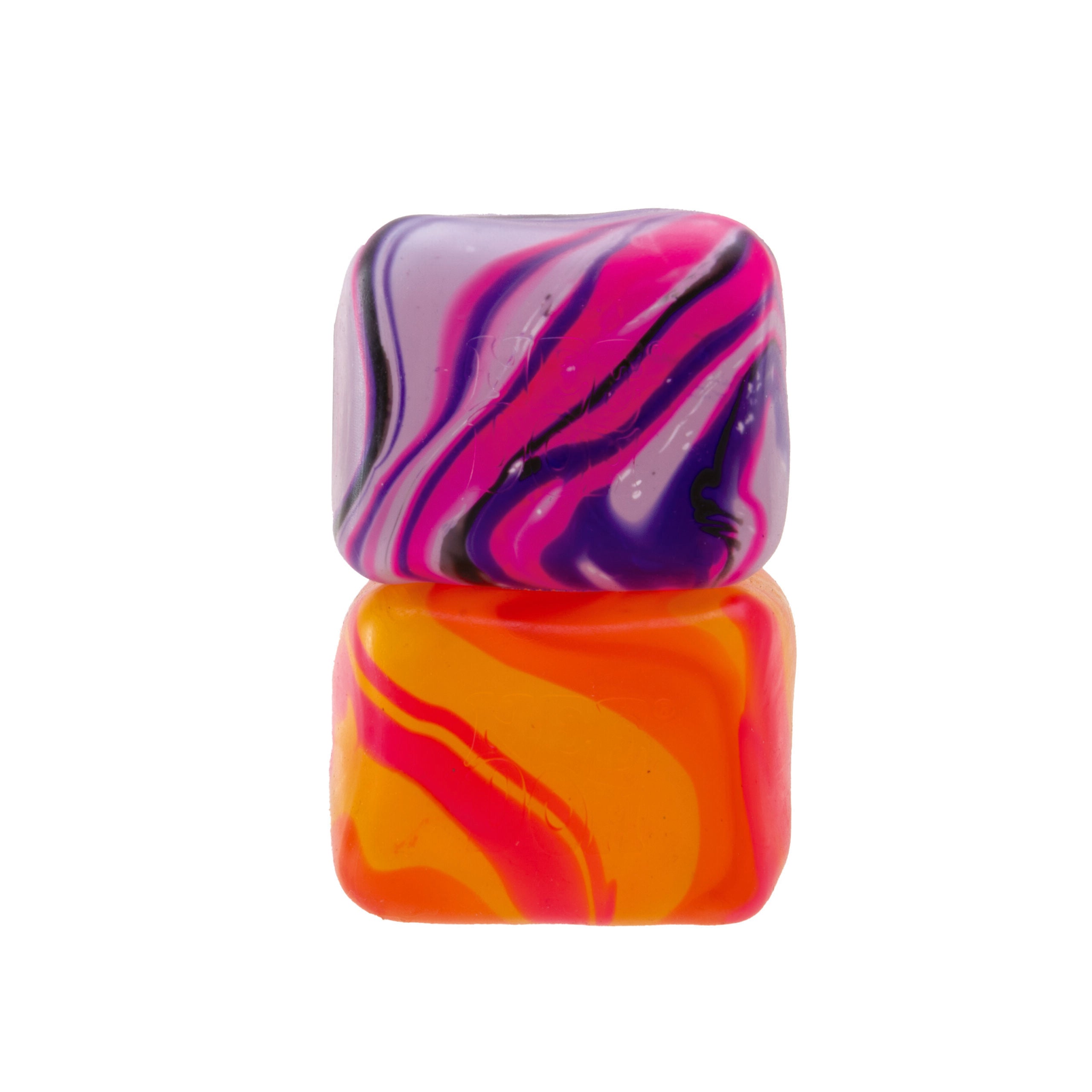 Crystal Clear NeeDoh Nice Cube Swirl | Select Golden Pond - Nice Cubes Clear Satisfying Crunch Stress Toy Detail