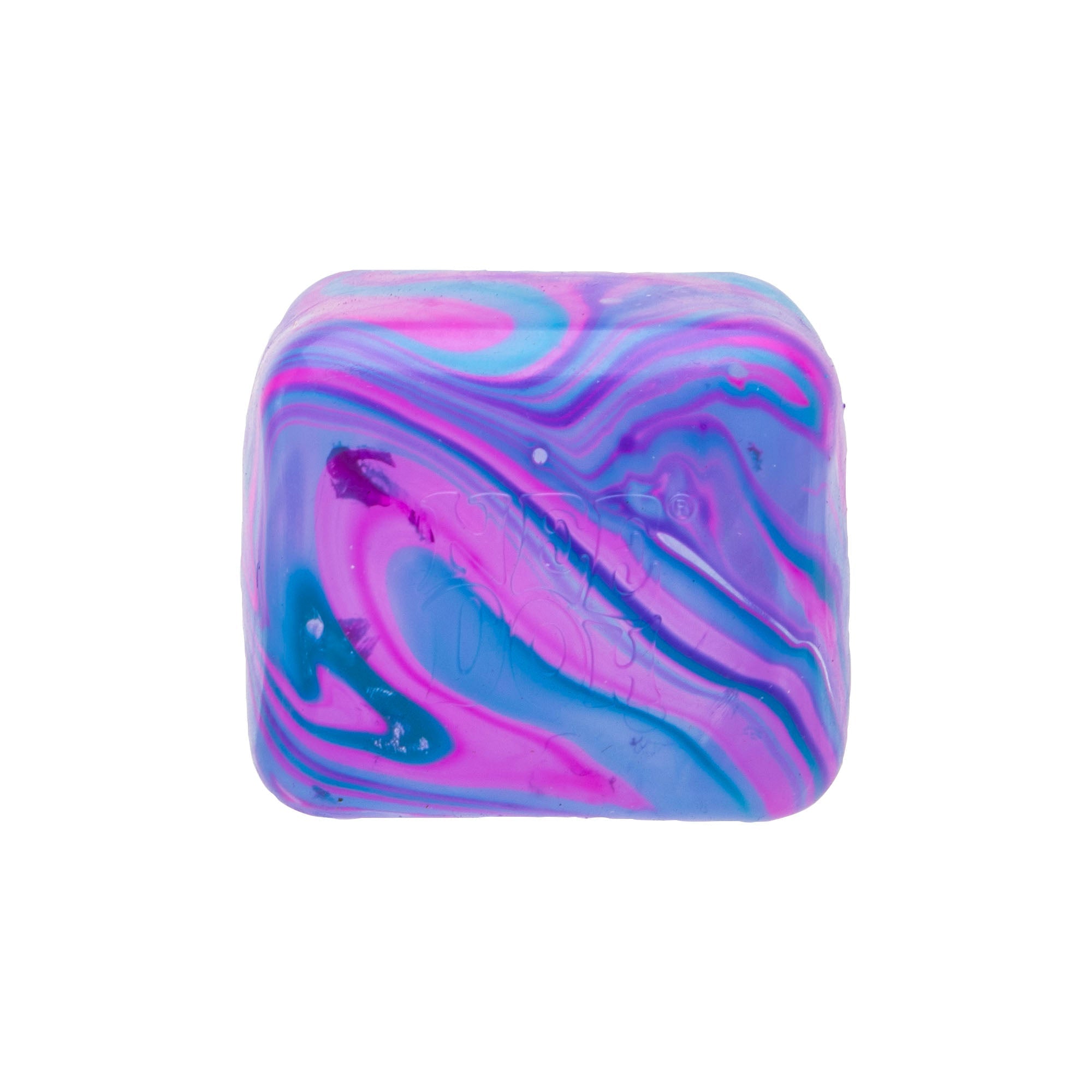 Crystal Clear NeeDoh Nice Cube Swirl | Select Golden Pond - Nice Cubes Clear Satisfying Crunch Stress Toy Detail